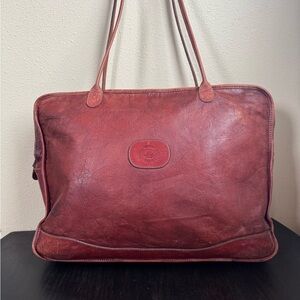 RARE VINTAGE CALFSKIN LEATHER BRAHMIN DARTMOUTH MASSACHUSETTS LAPTOP BAG